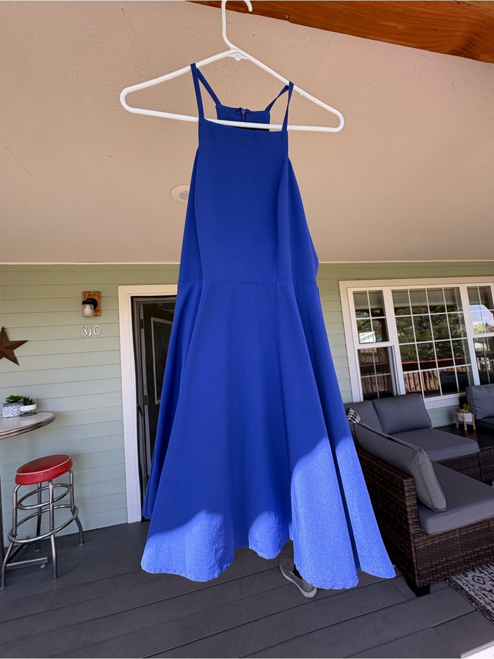Lulu's Royal Blue Halter Midi Dress